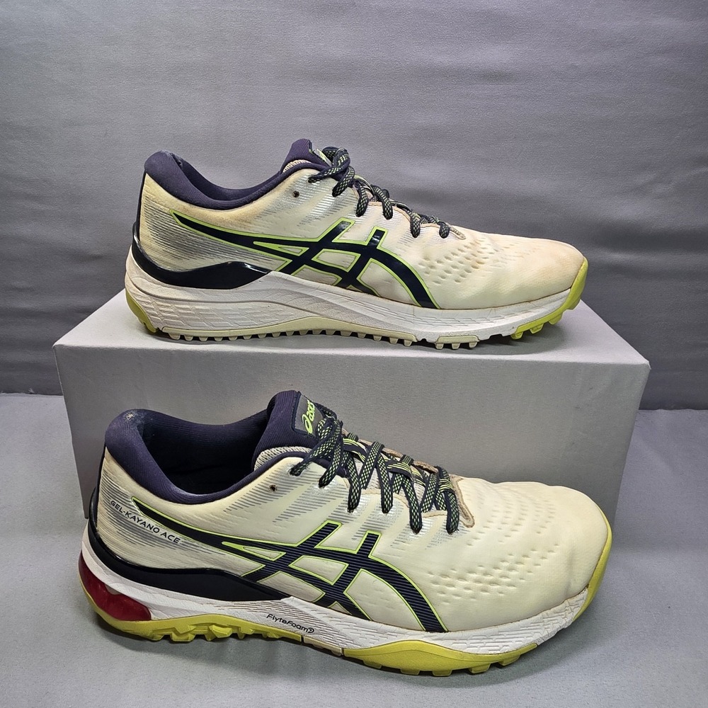 Asics Gel Kayano Ace 1111A209 White/Midnight Mens 10.5 Spikeless Golf Shoes